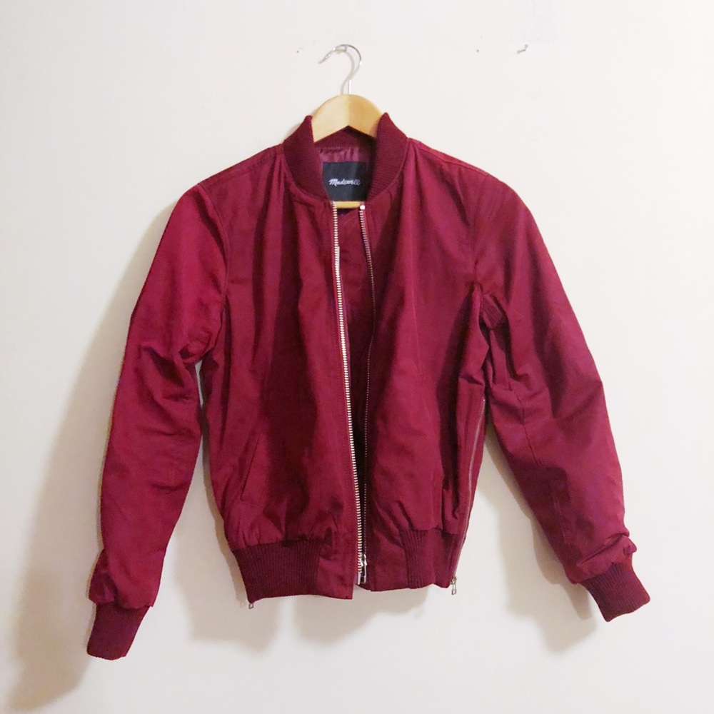 Madewell Side-Zip Bomber Jacket - Picture 1 of 6